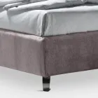 Cama de Matrimonio 160x190 con 2 Cojines Suaves con Volante Perimetral - Ernesta Viadurini