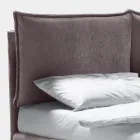 Cama de Matrimonio 160x190 con 2 Cojines Suaves con Volante Perimetral - Ernesta Viadurini