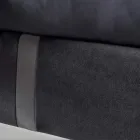 Cama de matrimonio 160x190 con 2 rayas verticales y paralelas bicolor - Paolo Viadurini