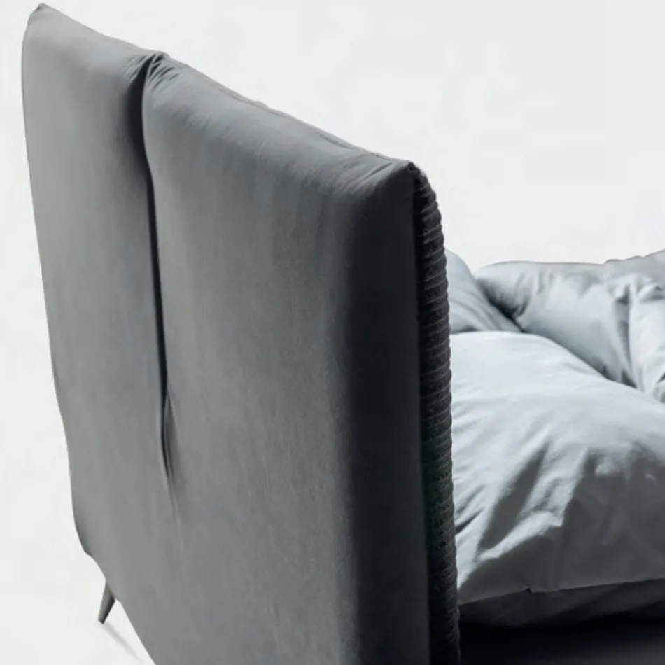 Cama de matrimonio 160x190 con relleno en forma de cojín - Brezze Viadurini