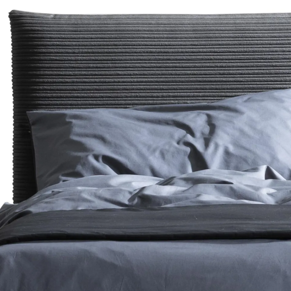 Cama de matrimonio 160x190 con relleno en forma de cojín - Brezze Viadurini