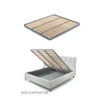 Cama de matrimonio 160x190 con relleno en forma de cojín - Brezze Viadurini