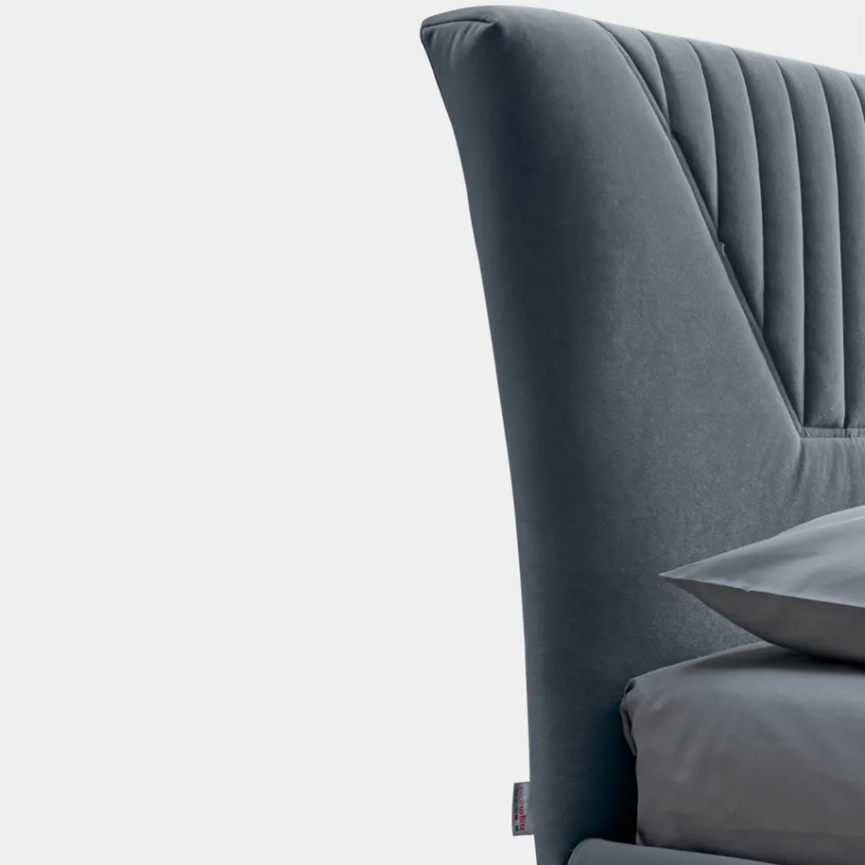 Cama de matrimonio 160x190 con insertos acolchados de láminas anchas - Fresh Viadurini