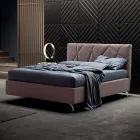 Cama de matrimonio 160x190 con acolchado geométrico - Ciottolino Viadurini