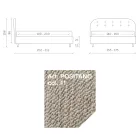 Cama de matrimonio 160x190 con líneas curvas y botones Made in Italy - Oriente Viadurini