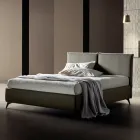 Cama de matrimonio 160x190 con cabecero dividido en el centro Made in Italy - Celesti Viadurini
