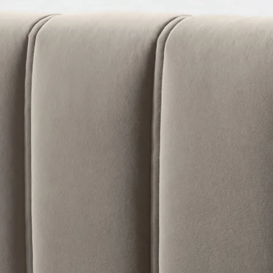 Cama de Matrimonio 160x190 con Acolchado con Bandas Verticales Anchas - Magan Viadurini