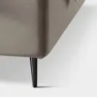 Cama de Matrimonio 160x190 con Acolchado con Bandas Verticales Anchas - Magan Viadurini