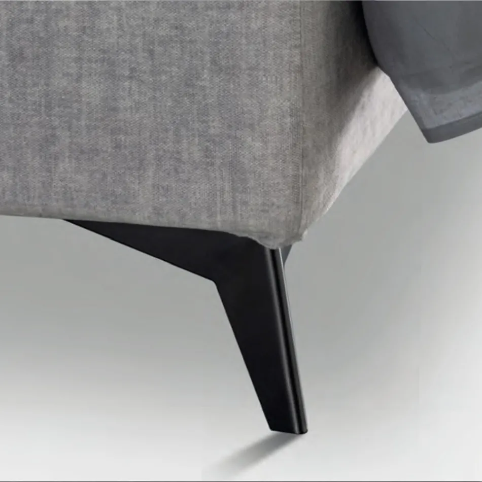 Cama de Matrimonio 160x190 con Acolchado de Curvas Cruzadas - Girasol Viadurini