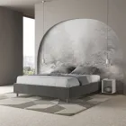 Cama doble 160x200 cm revestida en microfibra Fabricada en Italia - Atleta Viadurini