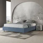 Cama doble 160x200 cm revestida en microfibra Fabricada en Italia - Atleta Viadurini