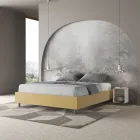 Cama doble 160x200 cm revestida en microfibra Fabricada en Italia - Atleta Viadurini