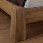 Cama doble de 160x200 de madera maciza de teca - Fresco Viadurini