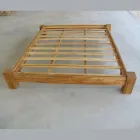 Cama doble de 160x200 cm fabricada en madera maciza de teca - Fresco Viadurini