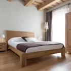 Cama doble de 160x200 de madera maciza de teca - Fresco Viadurini