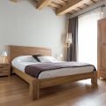 Cama doble de 160x200 de madera maciza de teca - Fresco