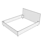 Cama doble de 180x200 cm con funda de microfibra, fabricada en Italia - Athlete Viadurini