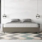 Cama doble de 180x200 cm tapizada en piel sintética, fabricada en Italia - Athlete Viadurini