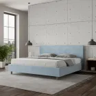 Cama doble de 190x200 cm con cabecero de microfibra. Fabricada en Italia - Pallone Viadurini