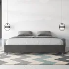 Cama doble de 190x200 cm con funda de microfibra, fabricada en Italia - Athlete Viadurini