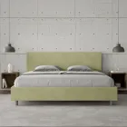 Cama doble de 200x200 cm con cabecero de microfibra. Fabricada en Italia - Pallone Viadurini