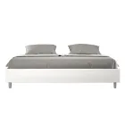 Cama doble de 200x200 cm tapizada en piel sintética, fabricada en Italia - Athlete Viadurini