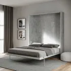 Cama doble plegable vertical en diferentes acabados - Magicompare Viadurini