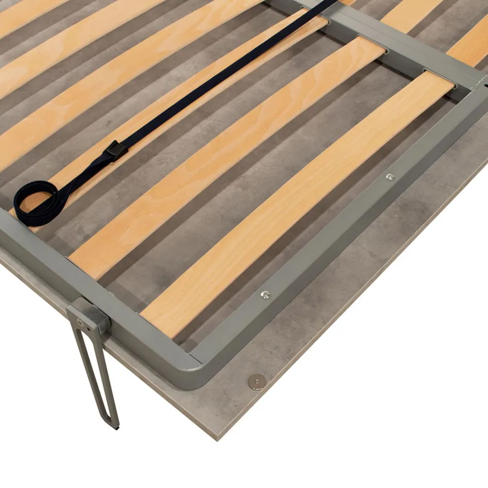 Cama doble plegable vertical en diferentes acabados - Magicompare Viadurini