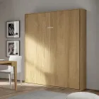 Cama doble plegable vertical en diferentes acabados - Magicompare Viadurini