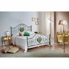 cama doble clásica con la decoración de hierro forjado Rachael Viadurini