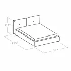 Cama doble con caja de almacenamiento alcanzando un máximo de 160x190 / 200 cm Nina Viadurini