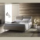 Cama doble con caja de almacenamiento Made in Italy - Ernesta Viadurini