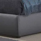 Cama doble con caja tapizada en tejido Corolle de Bolzan Viadurini