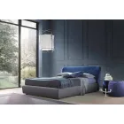 Cama doble con caja tapizada en tejido Corolle de Bolzan Viadurini