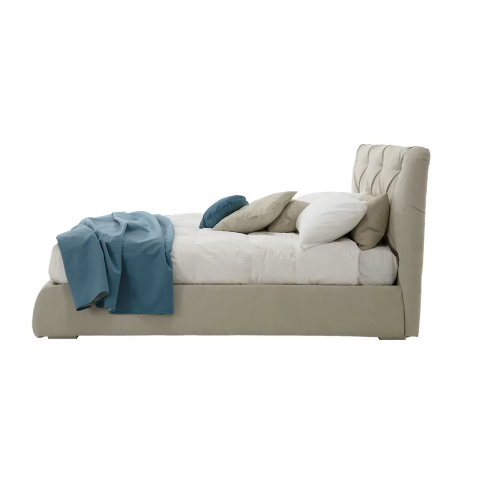 Cama doble con contenedor de diseño moderno Made in Italy – Gaven Viadurini