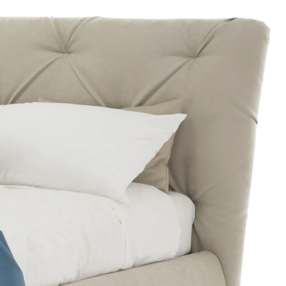 Cama doble con contenedor de diseño moderno Made in Italy – Gaven Viadurini