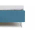 Cama doble con contenedor forrado en tela Made in Italy - Renato Viadurini