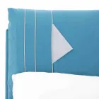Cama doble con contenedor forrado en tela Made in Italy - Renato Viadurini
