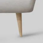 Cama doble con estructura tapizada en tejido Made in Italy - Rolly Viadurini