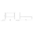 Cama doble con estructura de hierro Made in Italy - Pongo Viadurini