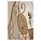 Cama doble con pie de cama de tubo de hierro a juego Made in Italy - Chic Viadurini