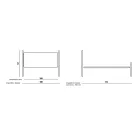 Cama doble con pie de cama, colchón y 2 mesitas de noche a juego - Nebbia Viadurini