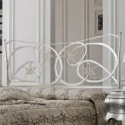 Cama doble con pie de cama en diferentes acabados Made in Italy - Natural Viadurini