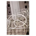 Cama doble con pie de cama en diferentes acabados Made in Italy - Natural Viadurini