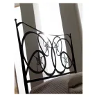 Cama doble con pie de cama en diferentes acabados Made in Italy - Natural Viadurini