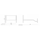 Cama doble con pie de cama en diferentes acabados Made in Italy - Natural Viadurini