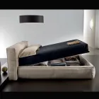 Cama doble con somier opcional y mueble de almacenamiento Made in Italy - Ribelle Viadurini