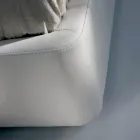 Cama doble con estructura de madera revestida de poliuretano - Volcada Viadurini