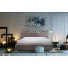 Cama doble con cabecero de hierro y cojines Made in Italy - Peter Viadurini