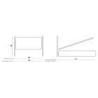 Cama doble con cabecero de hierro y estructura acolchada Made in Italy - Kenzo Viadurini